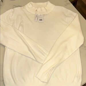 Classic White Turtleneck Sweater